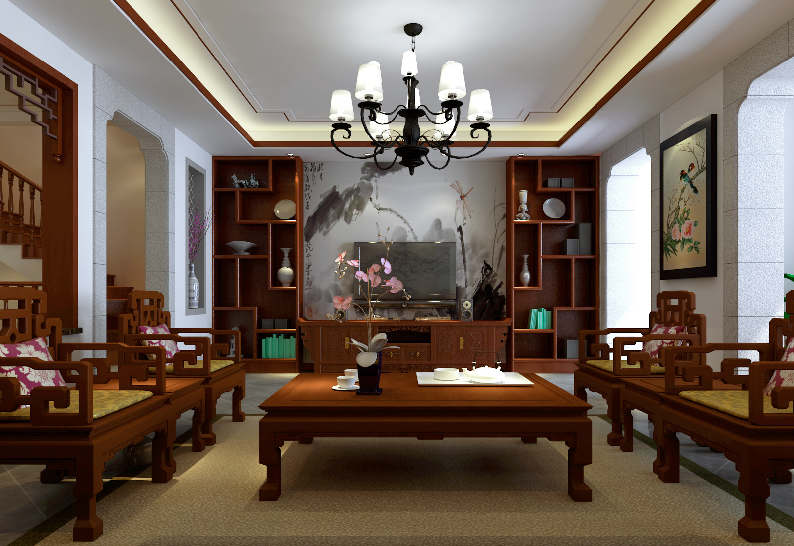 金域藍灣聯(lián)排別墅樣板間裝修設計效果圖